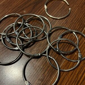 Silver Hoop Curtain Rings (12)